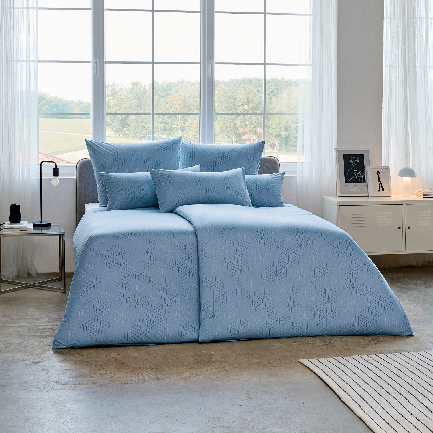 Estella Atelier Bettwäsche Pippa Farbe taube Größe 135x200 + 80x80 6898001-610