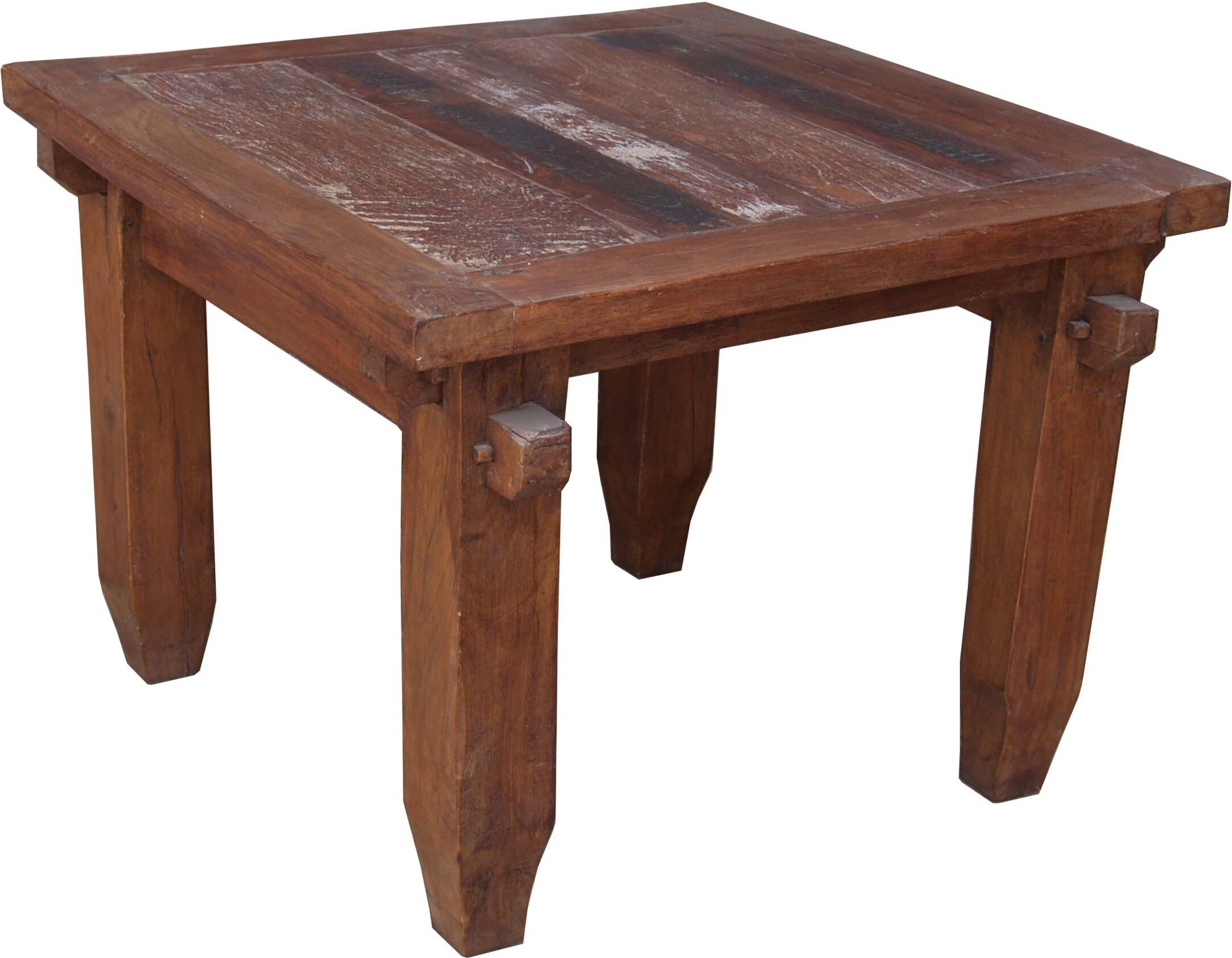 Guru-Shop Kaffeetisch Antik - Modell 5, Braun, Holz, 41*60*60 cm, Kaffeetische & Bodentische 17997