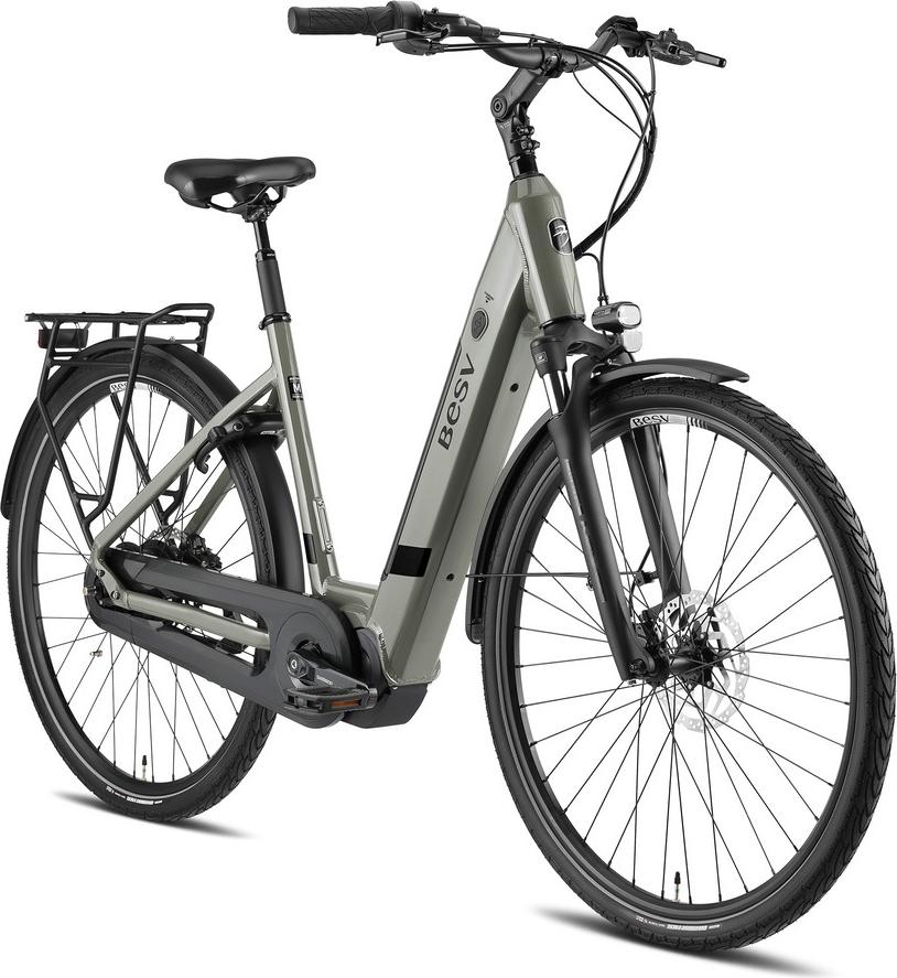 BESV CT 2.3 LS rock grey 28" 504 Wh Wave E-City Bike in Grau