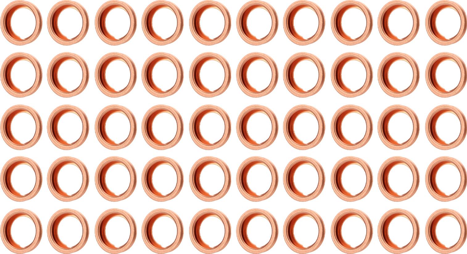 Gistuch 50pcs Ölabflussschrank Dichtung 1102601M02 Kupferquetschern Ersatz für Infiniti EX35 FX35 FX45 FX50 G20 G25 G35