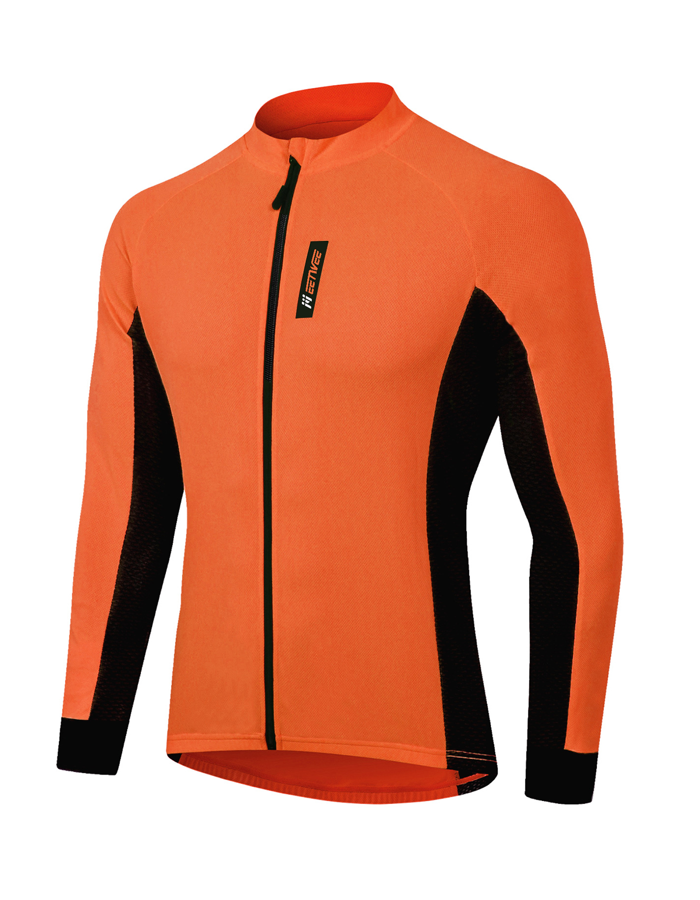 FEIXIANG Langarm Fahrradtrikot Fahrradjacke Herren Radtrikot Atmungsaktive Jersey Shirts Fahrradbekleidung Orange M GZC-RL3