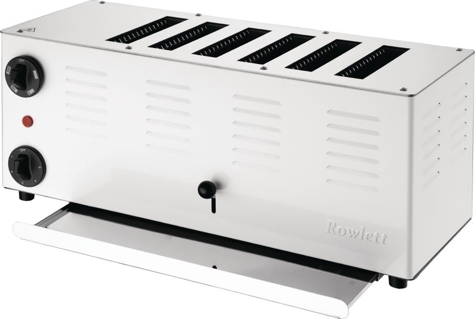 Rowlett Regent Toaster weiß - 6 Schlitze mit 2 Reserveelementen