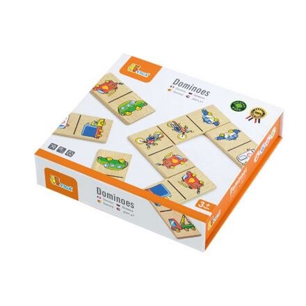 vigatoys Viga Dominosteine für Kinder, Fahrzeuge, 28 Teile, 1 Stück H053023