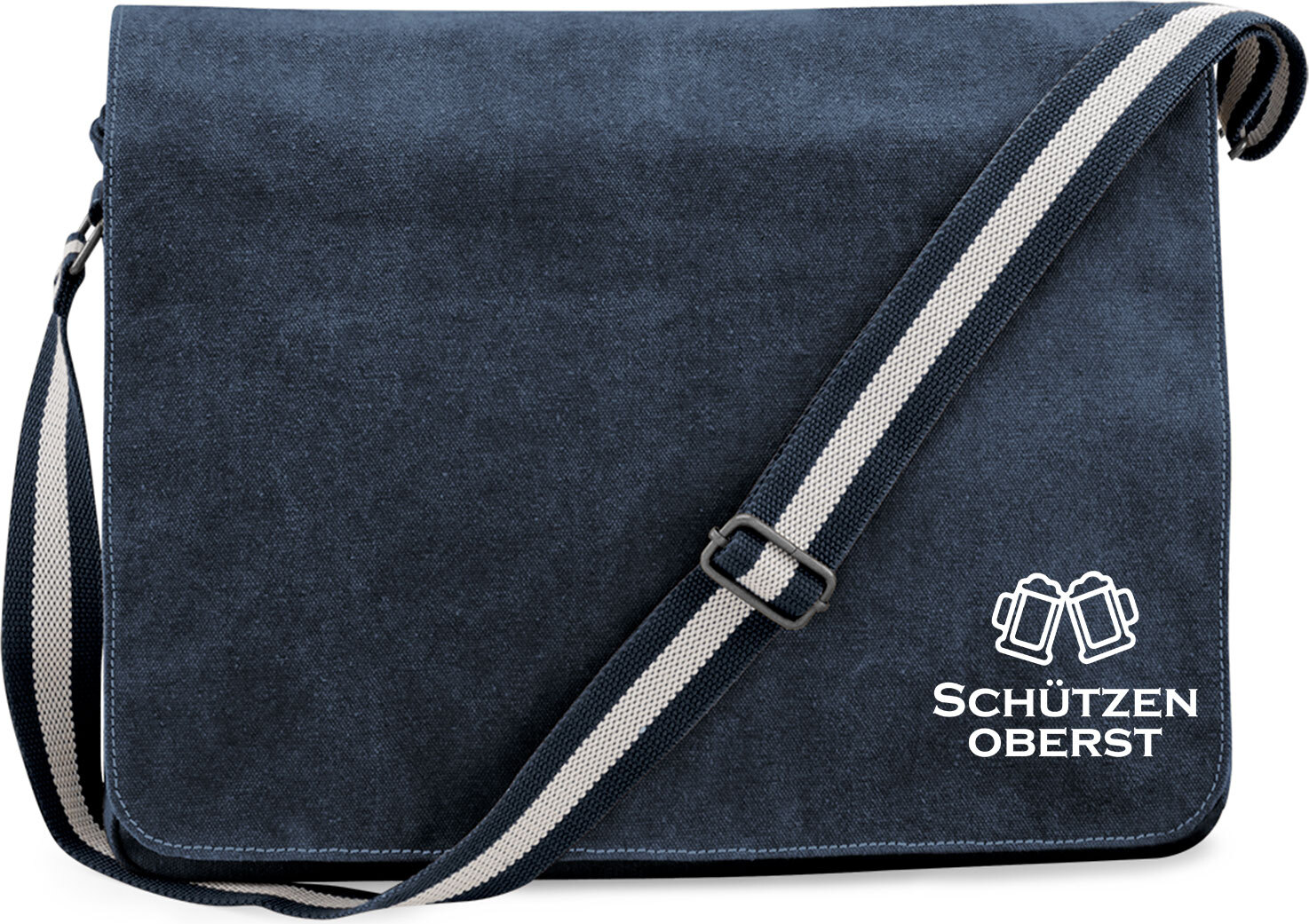 Hellweg Druckerei Huuraa Laptoptasche Schützenoberst Schützenfest Geschenk 14 Liter Vintage Navy Canvas Schützenoberst Präsent 3727CUT-VNAV
