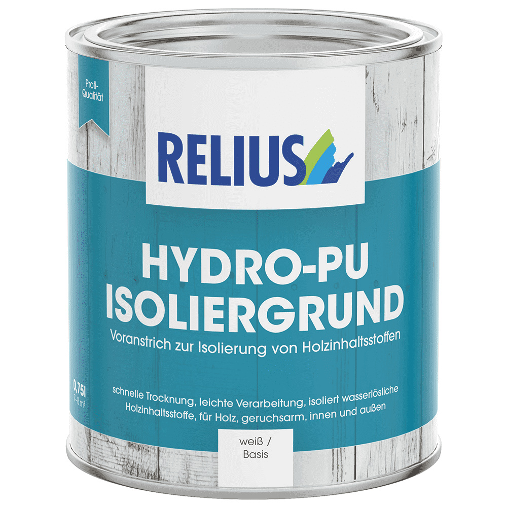 Relius Hydro-PU Isoliergrund weiß / Basis W 2,5 Liter - Voranstrich zur Isolierung von Holzinhaltsstoffen 276935