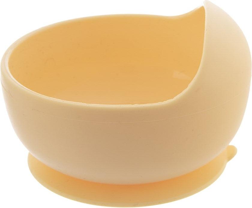 Orion Silikon-Babyschale mit Saugnapf, gelb, 360 ml
