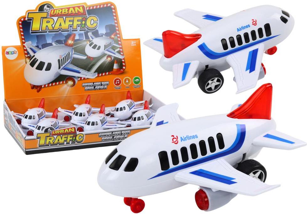 Lean Passagierflugzeug Lichter Geräusche Geräusche Antrieb Weiß