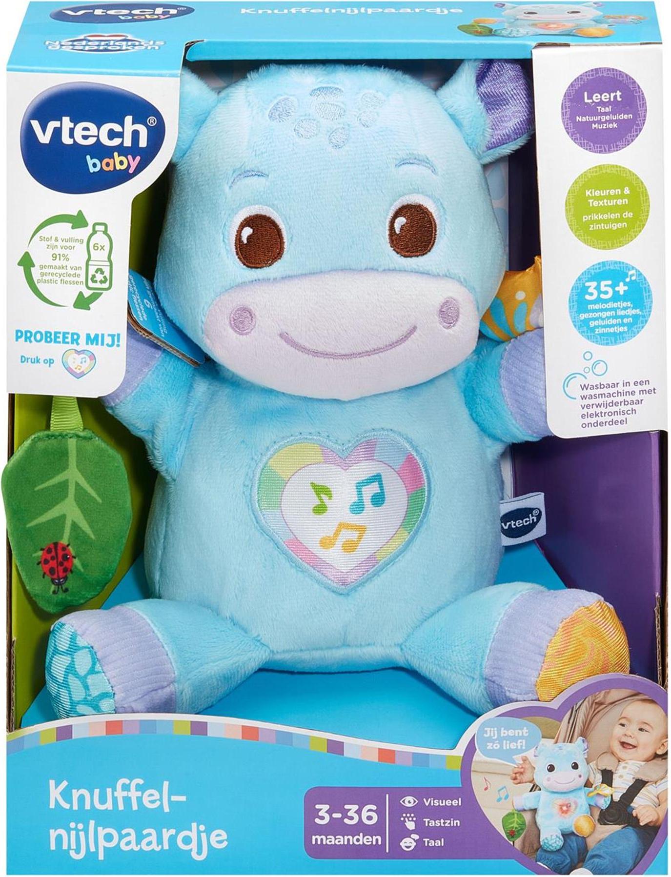 VTech Kuscheltier Nilpferd interaktives Babyspielzeug mit Licht und Musik 580577723