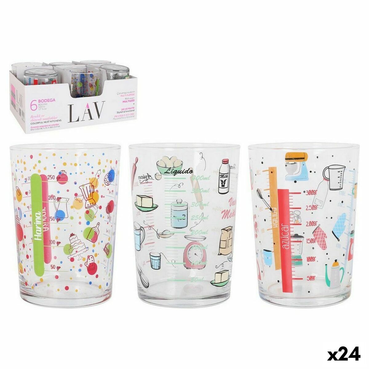 Messbecher lav Glas 515 ml (24 Stk.)