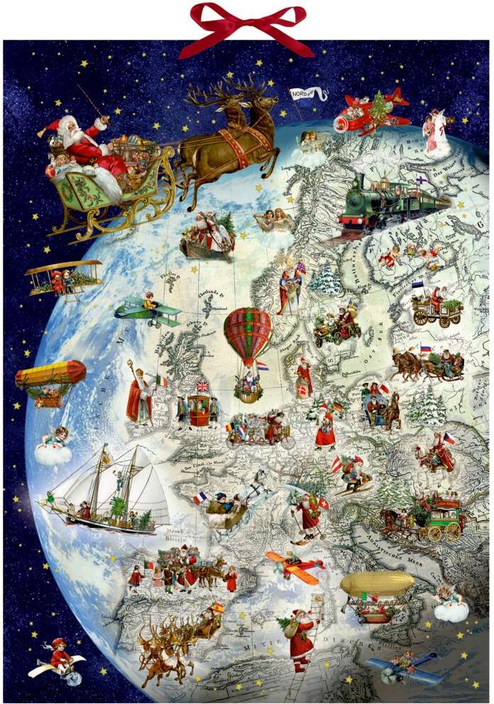 Sonstige Verlage Wandkalender Dienstplan des Weihnachtsmanns