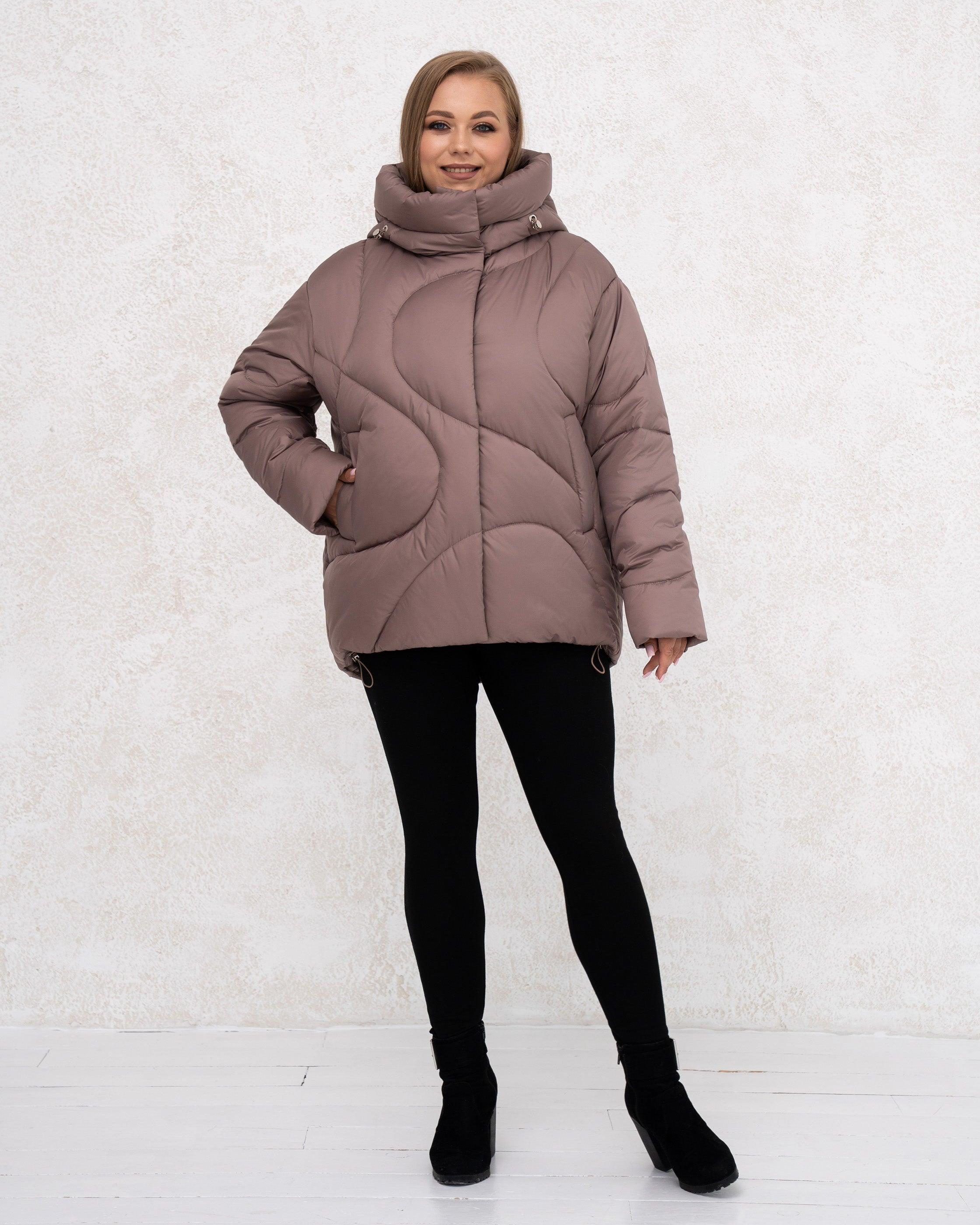 Damen-Winterjacke mit Kunstdaunen 0480 - 50 Beige A.G.