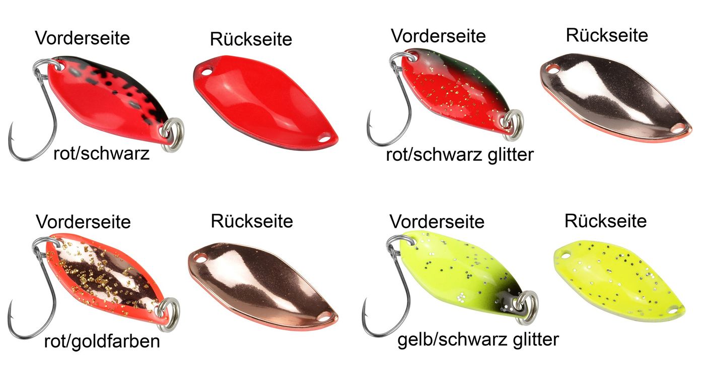 4 FTM Spoon Fly 1,2g - Forellenblinker Set ID 12831