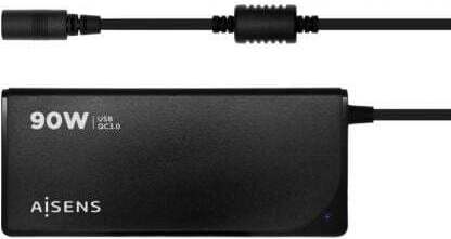 Nabíjačka notebookov Aisens ASLC-90WAUTO-BK/ 90W/ automatická/ 12 konektorov/ napätie 15-20V/ 1 USB QC3.0
