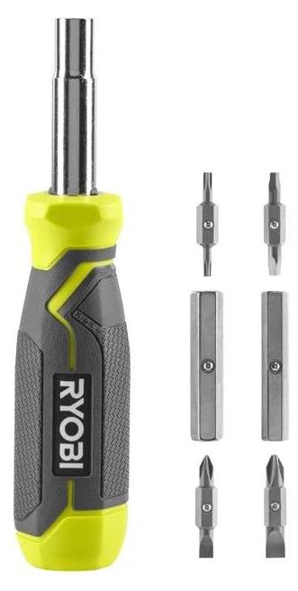 Ryobi RHSDM1101 Viacúčelový skrutkovač, sada bitov 11 v 1 s ergonomickou rukoväťou