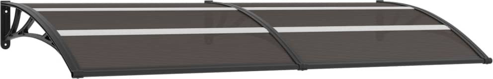 Syfax Vordach Schwarz 240x75 cm aus 5 mm Polycarbonat mit ABS-Halterung witterungsbeständig 471144826
