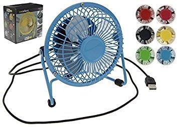 USB ventilátor Stolný ventilátor Mini ventilátor Naklápací stolný ventilátor Farebný (žltý)