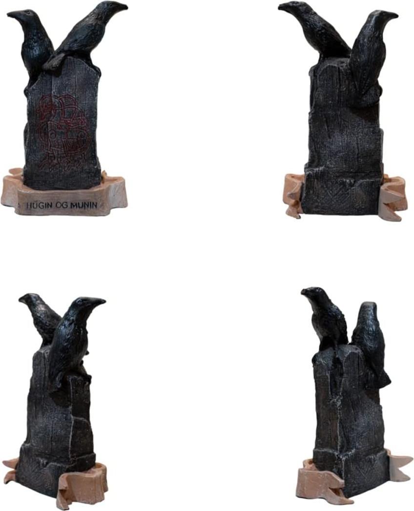 Markenlos Hugin und Munin Krähenstandbild - Sammlerstück Figur - 3 Zoll