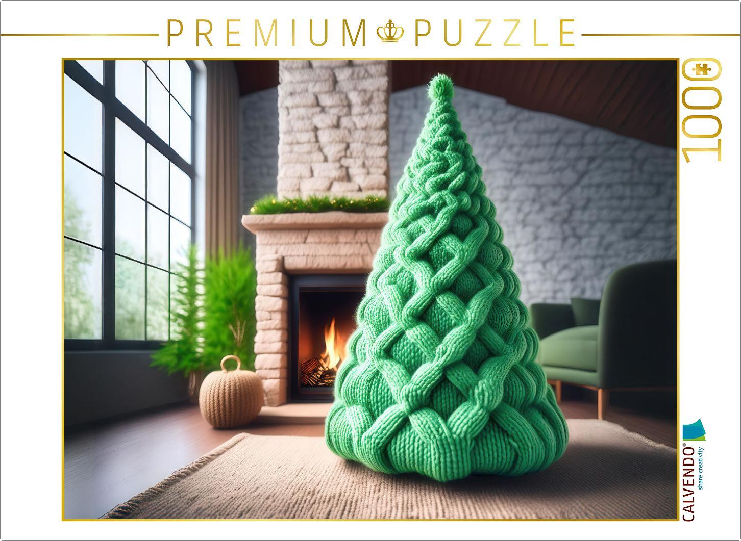 CALVENDO Puzzle Weihnachtsstrick | 1000 Teile Lege-Größe 64x48cm Foto-Puzzle für glückliche Stunden