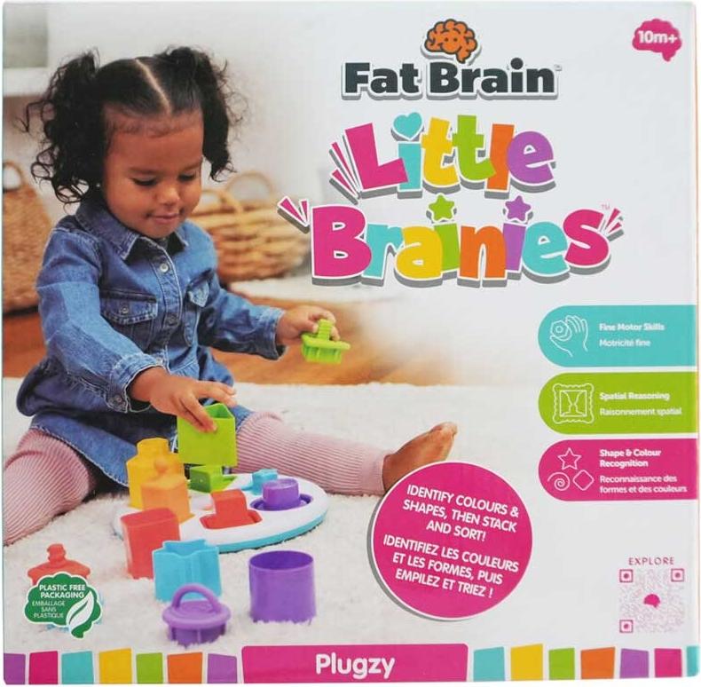 fat-brain-toys Fat Brain Toys Plugzy Lernspielzeug - Formensortierer - buntes Babyspielzeug FA341-1