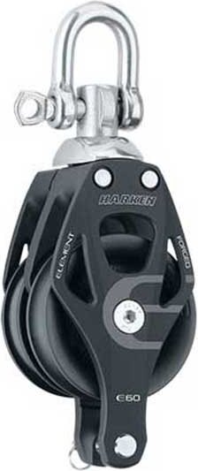 Harken Doppelter Wirbelblock Mit Hakenrolle 60 Mm Schwarz Schwarz One Size 6270