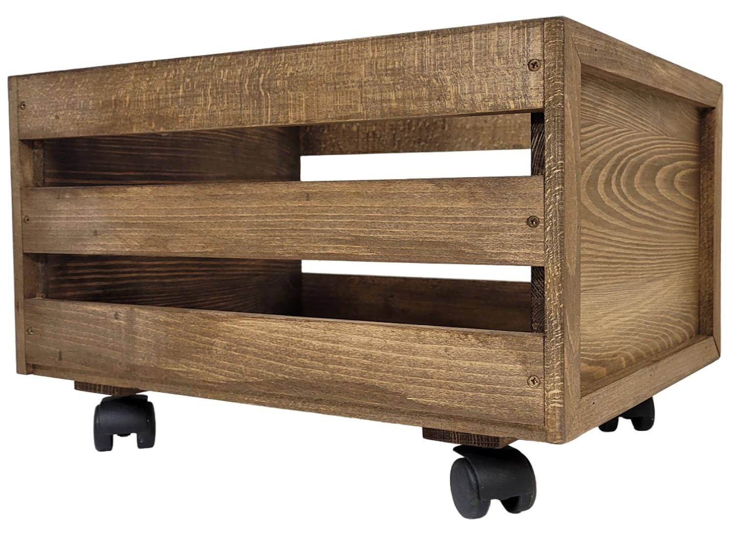 L37 Holzschallplattenkoffer auf Rädern durchbrochene Konstruktion Wenge