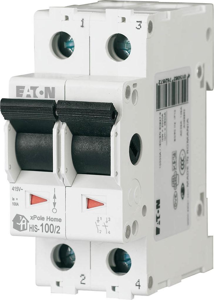 Eaton Hauptschalter (Trennschalter), 100A, 2-polig HIS-100/2