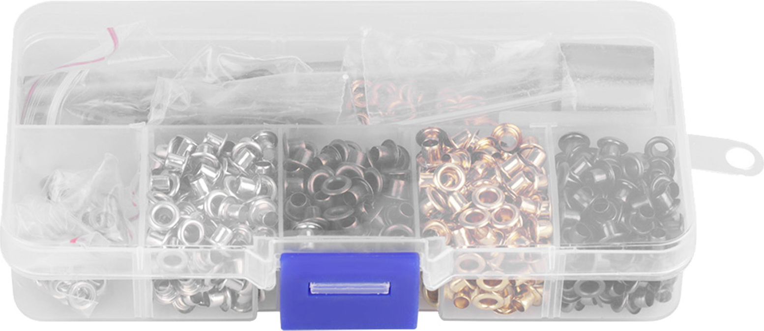 Gistuch Ösen-Set mit 420 Teilen (3mm) und 3 Werkzeugen, für Basteln & Lederarbeiten