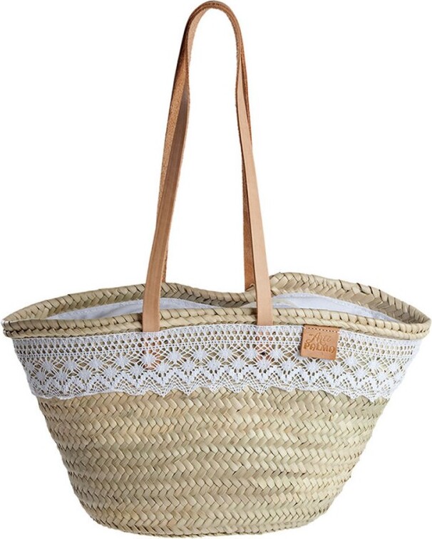 Damen Handtasche EDM Nova 48,5 x 29,5 cm Palmblatt Spitze S7922593