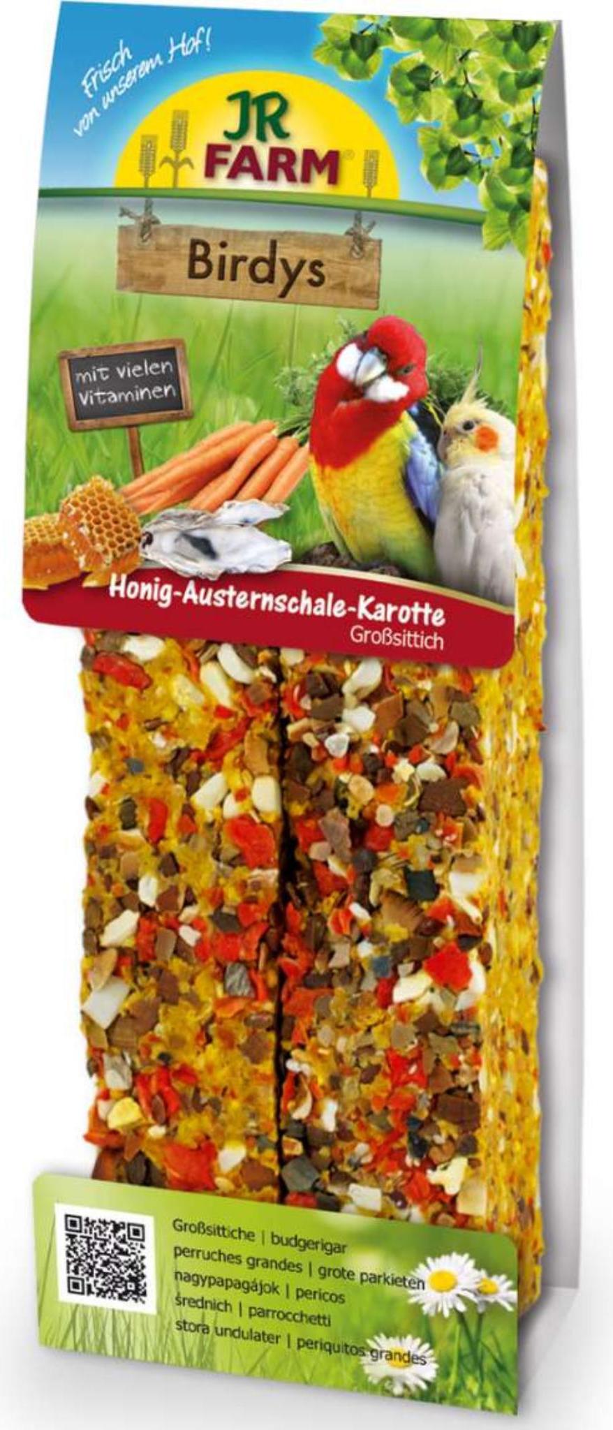 JR FARM Eiersticks mit Honig und Karotten für alle Papageien 260g 08454