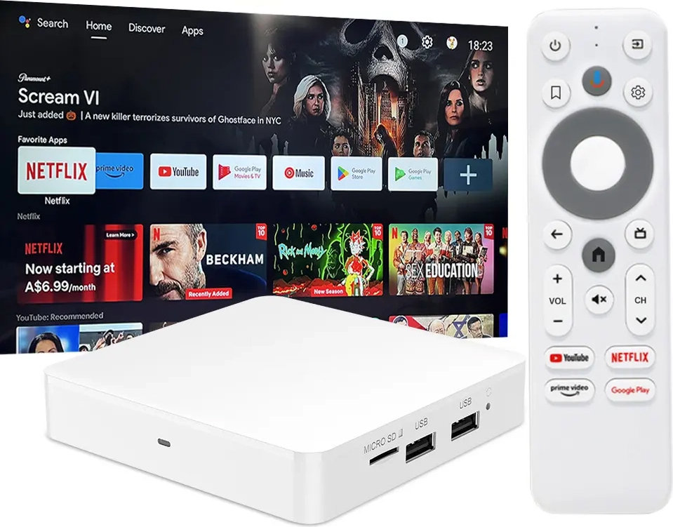 Tianpeng TV Box Android 12 Amlogic S905Y4 2 GB 32 GB Unterstützung AV1 1080P H.265 4K Wifi BT Spracheingabe Media Player KP1