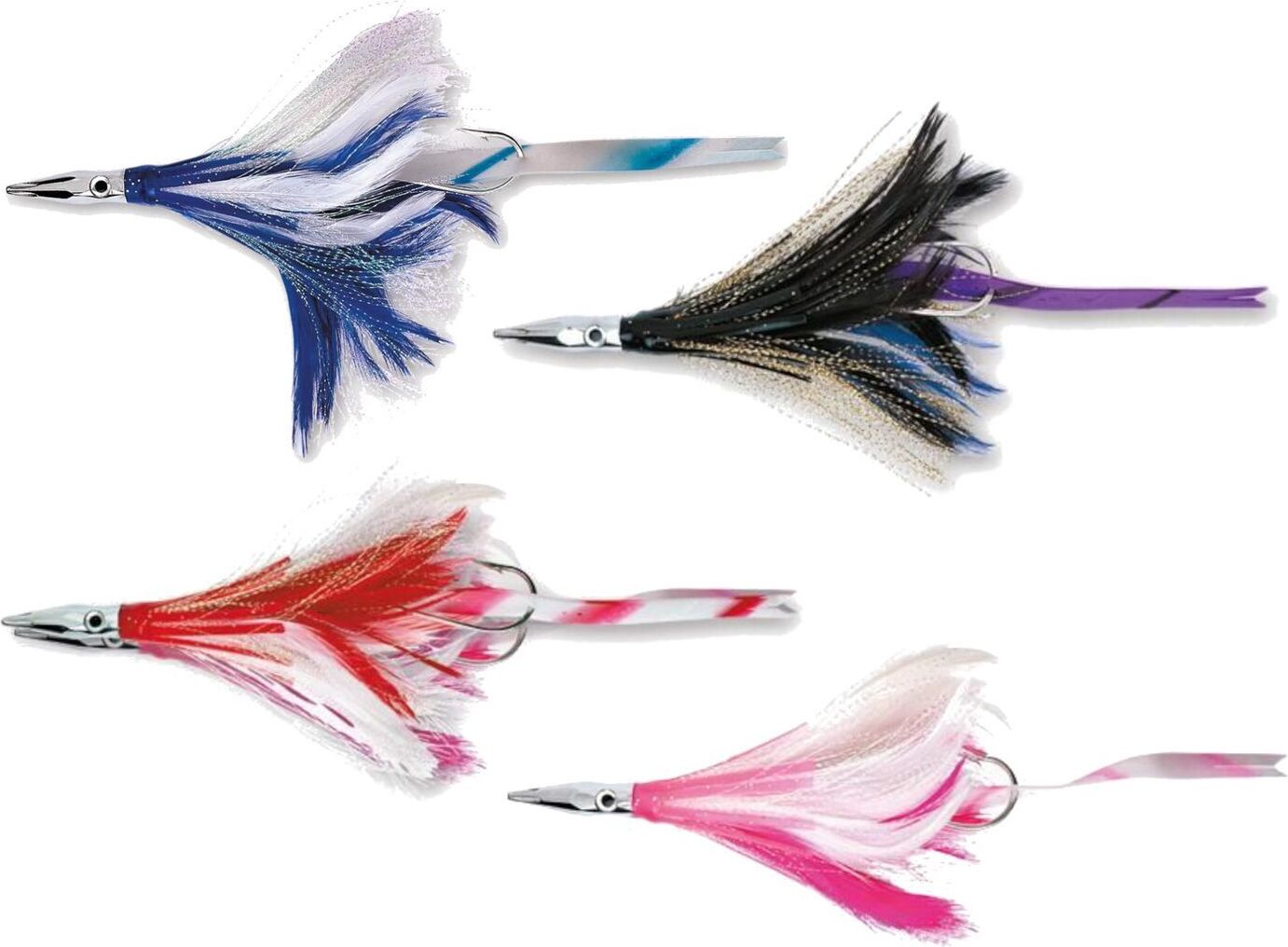 Williamson Diamond Jet Feather with Sonic Strip 12,7cm - Angelköder, Williamson Farben:Red & White WI7301084