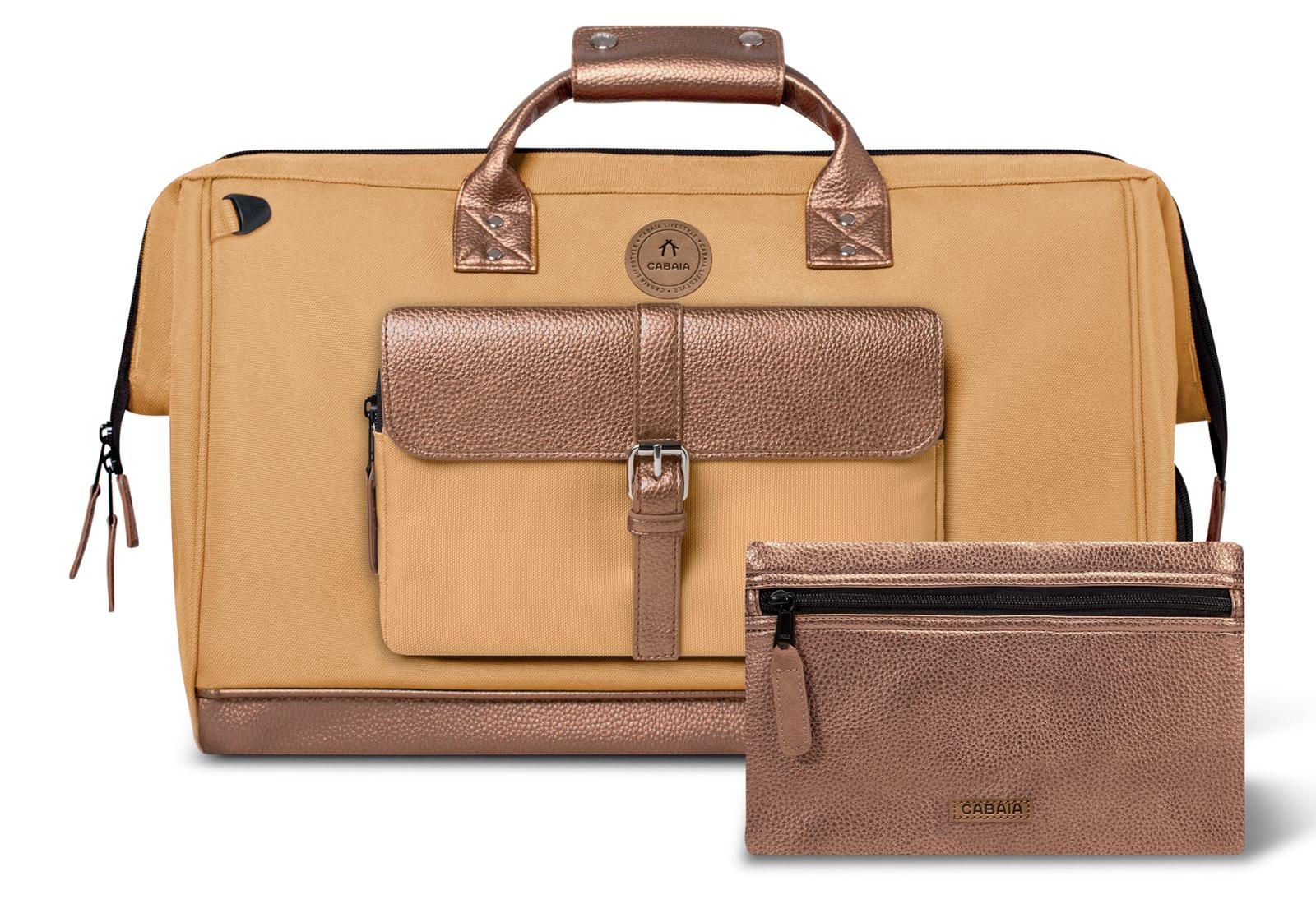 Cabaïa CABAIA Reisetasche mit Laptopfach Adventurer Hiker Duffle Bag Launceston hellbraun CAB227XQTK