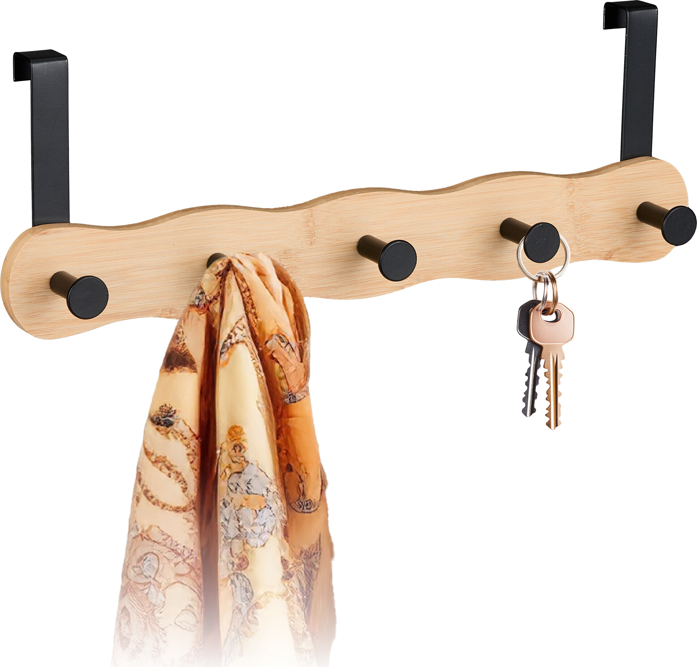 Appendiabiti Per Bambini Relaxdays – Stand Guardaroba In MDF E Legno, 99x64,5x42,5 Cm, Bianco E Marrone Naturale