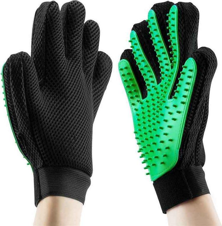 Gadgetpoint Fellpflegehandschuh - Fellpflege - Hund - Katze - Haustiere - Rechte Hand - Grün