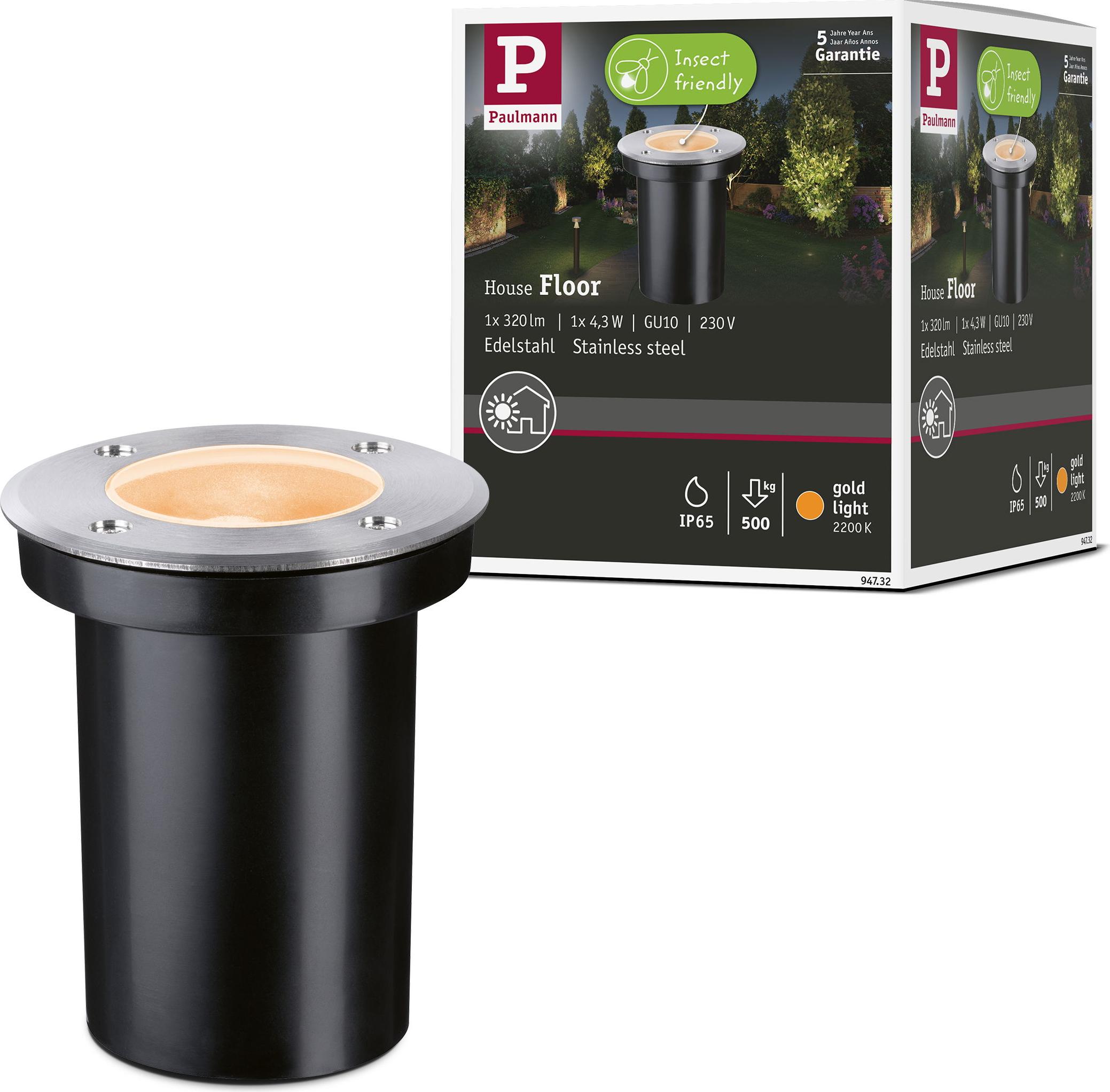Paulmann LED Bodeneinbauleuchte Goldlicht insektenfreundlich 94732