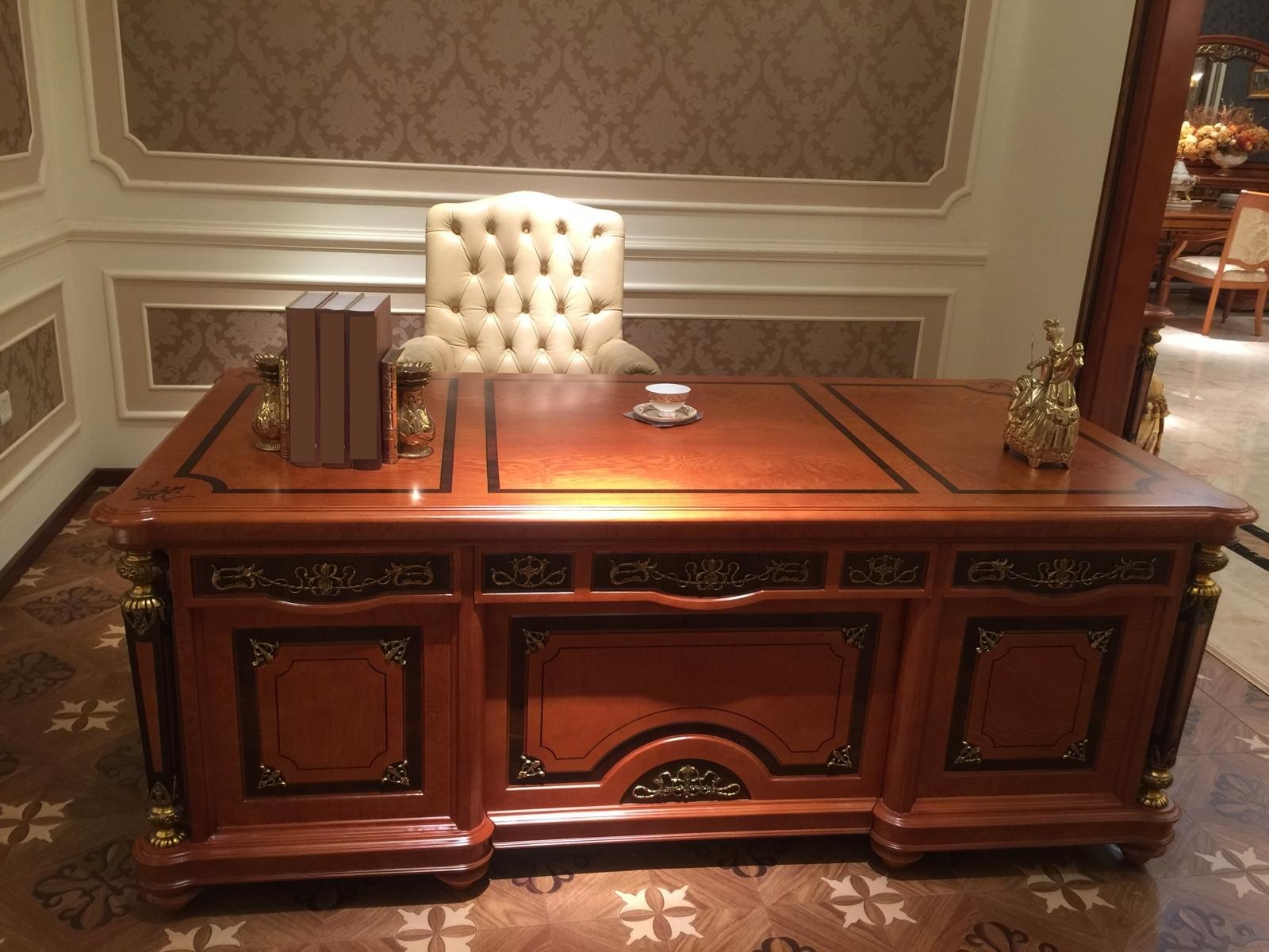 Büroeinrichtung Arbeitszimmer Sessel Büro Möbel Chef Sessel Barock Rokoko Neu