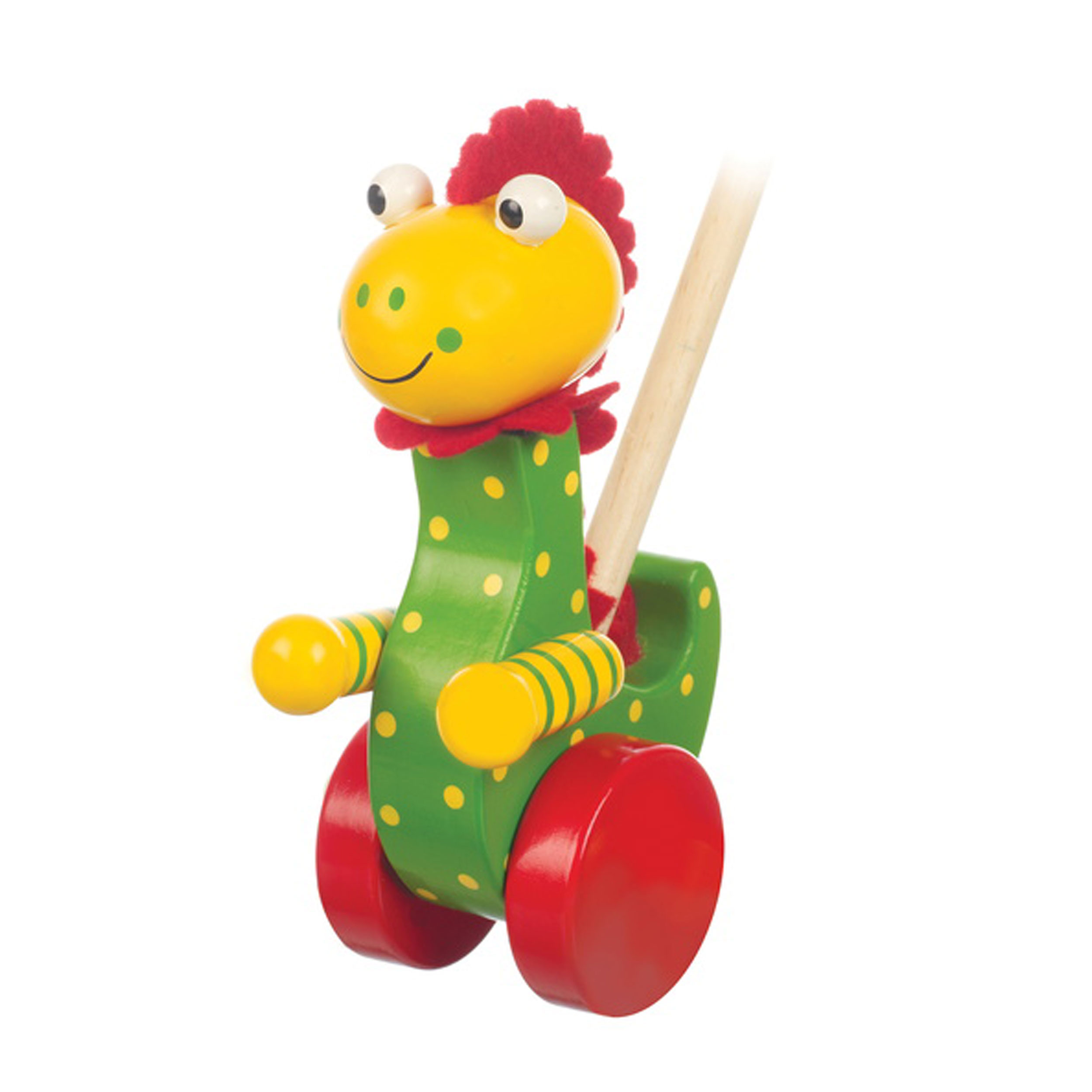NICI Schiebetier Dinosaurier, Babyspielzeug, Spielzeug, Tier, Orange Tree Toys, Holz, Bunt, 46003