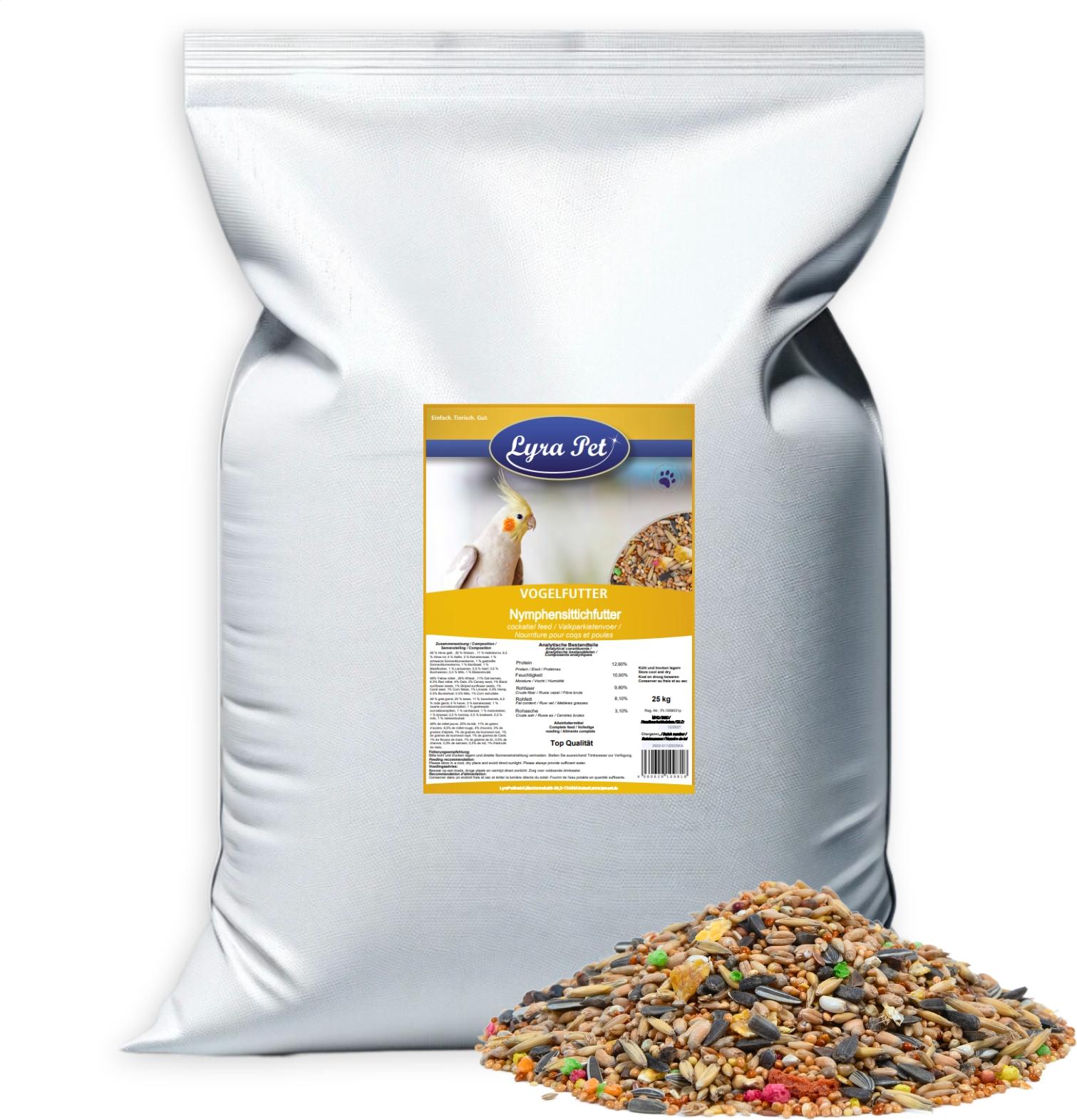 25 kg Lyra Pet® Nymphensittichfutter Großsittichfutter 09818-001