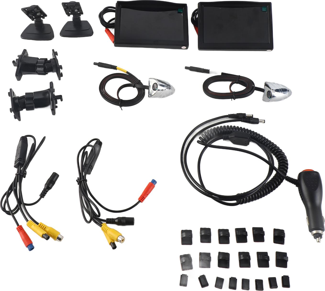 Bočná kamera DC12V -24V 5" TFT LCD Backup System Kit Horizontálne 87 ° Vertikálne 62 ° IP67 Odolné voči vode pre autobusy a dodávky