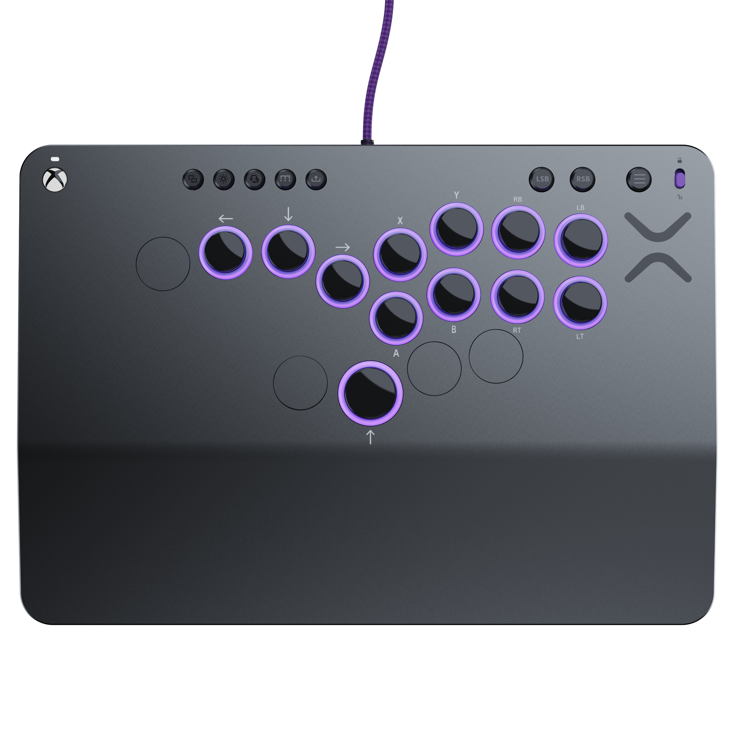 Turtle Beach Victrix Pro KO Leverless Fight Stick, Páčka, PC, Xbox Series S, Xbox Series X, Xbox One, Xbox One S, Xbox One X, Tlačidlo makro, Digitálny, Kábel, USB