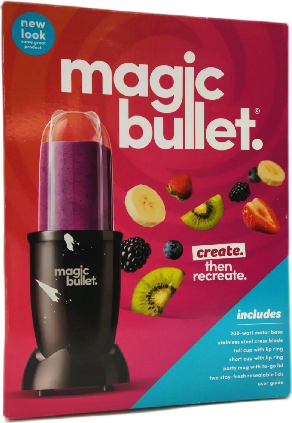 Magic Bullet Blender Packung 10 Pi¨ces Power 200 Watt Schwarz Elektrisch;Mixgerät