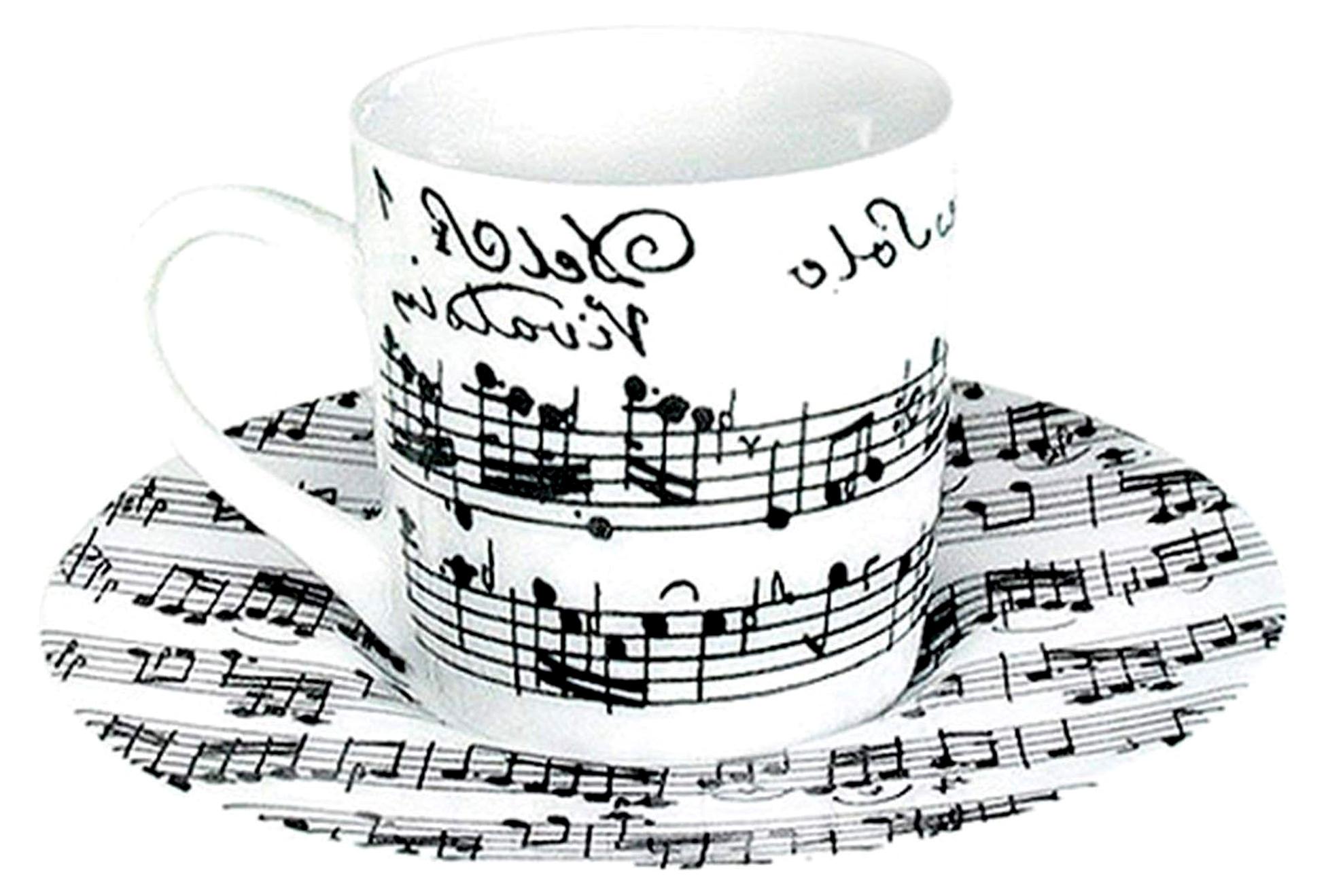 Markenlos Könitz Espressotasse - Vivaldi Libretto in Weiß