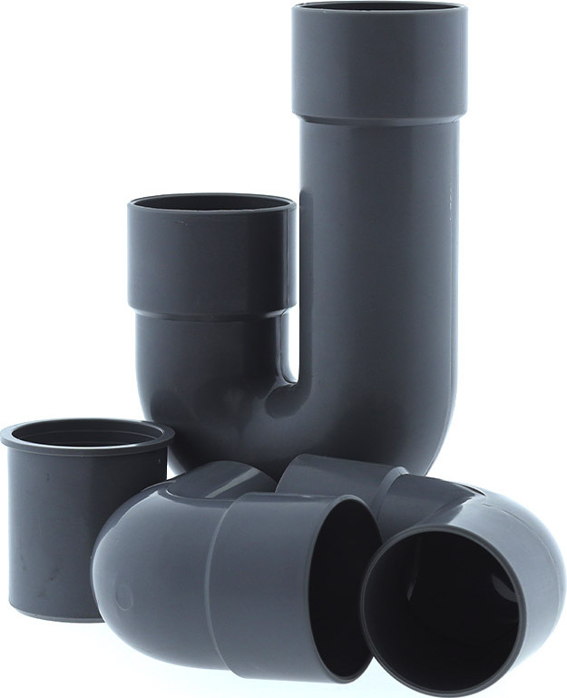 Nedco Siphonset 40mm S- und P-Siphon ABS Grau 697.001.26