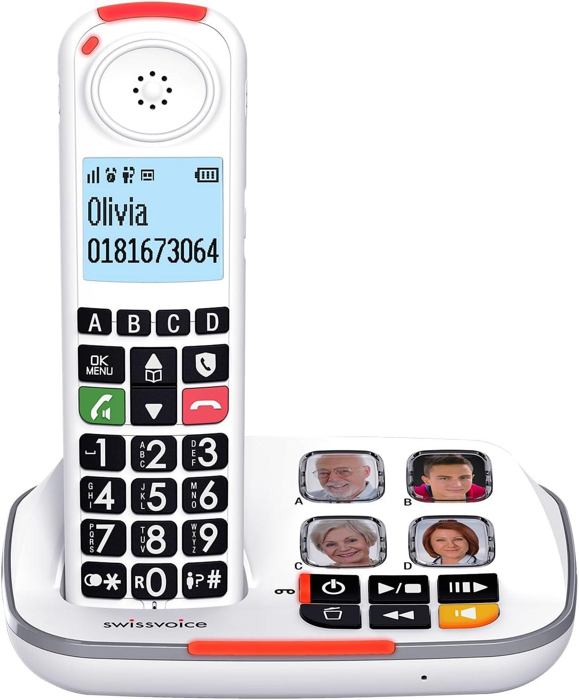 SwissVoice Xtra 2355, DECT-Telefon, Kabelloses Mobilteil, 100 Eintragungen, Anrufer-Identifikation, Weiß ATL1423983