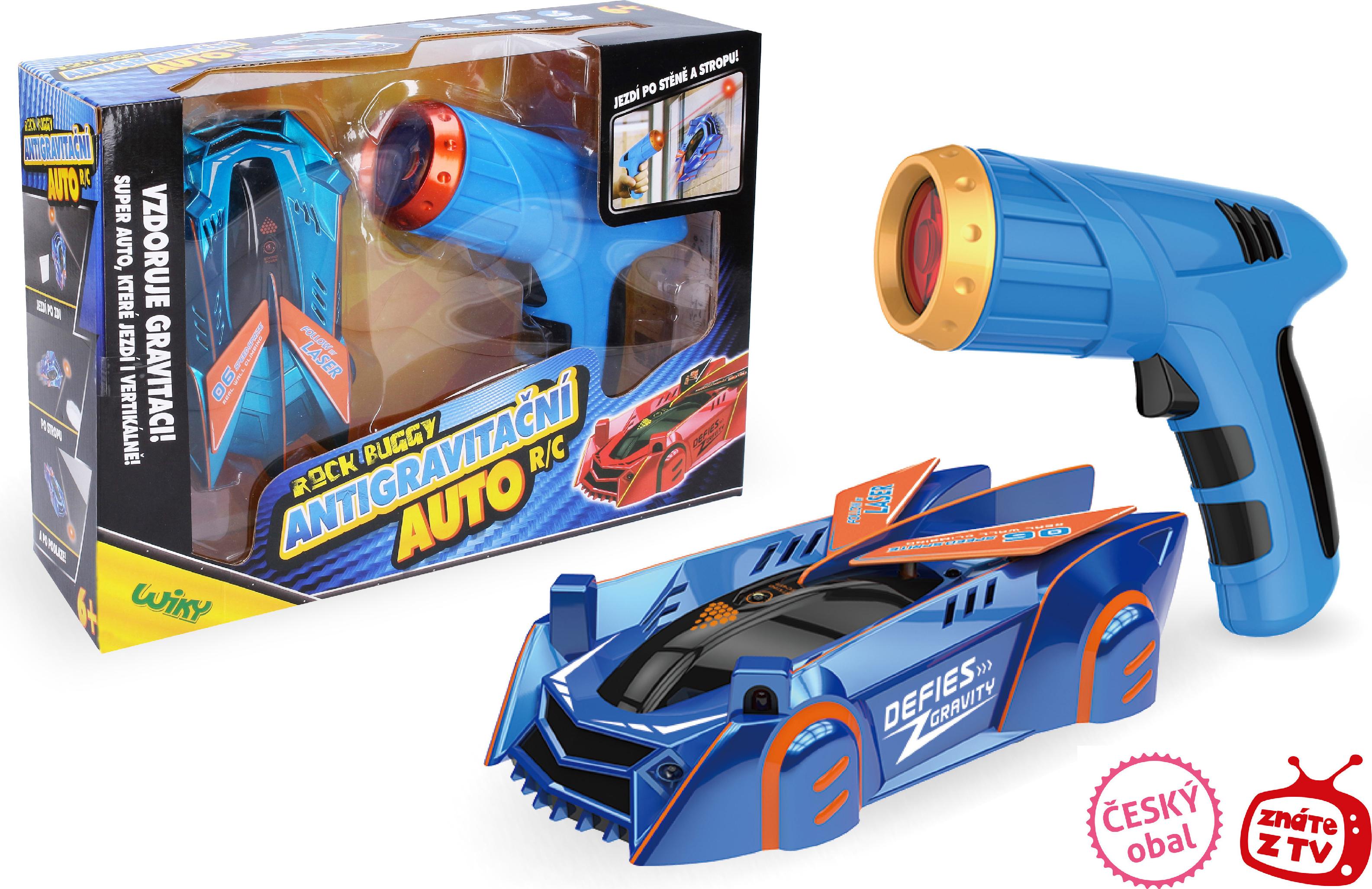 Wiky ROCK BUGGY Antigravitations RC Auto mit Laser 15 cm blau