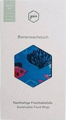 GAIA Imkerei Naturwunder Bienenwachstücher Set (3 Stück), Nachhaltig & Umweltfreundlich, Natürliche Verpackungsalternative