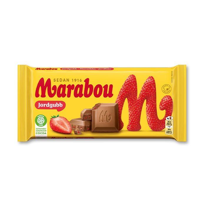 Marabou Jordgubb – Milchschokolade mit Erdbeerstückchen (160g)