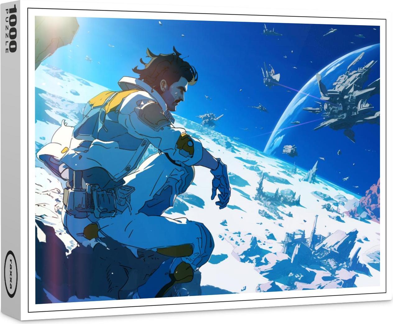 raxxa Premium-Puzzle "Abgestürzt auf einem fremden Planeten - Anime Science Fiction", 1000 Teile 1-14270-20931-373