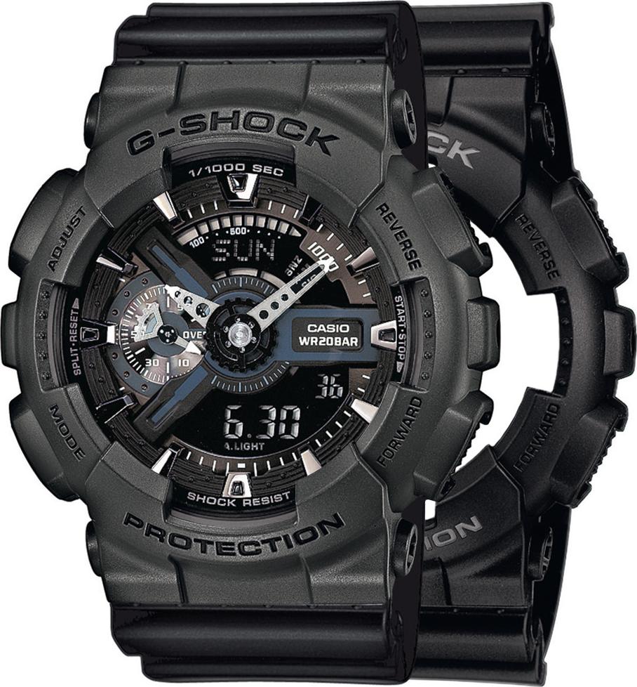 Casio G-Shock SET GA-110-1BER hodinky + BEZEL 10467795 + BAND 10347688 20BAR