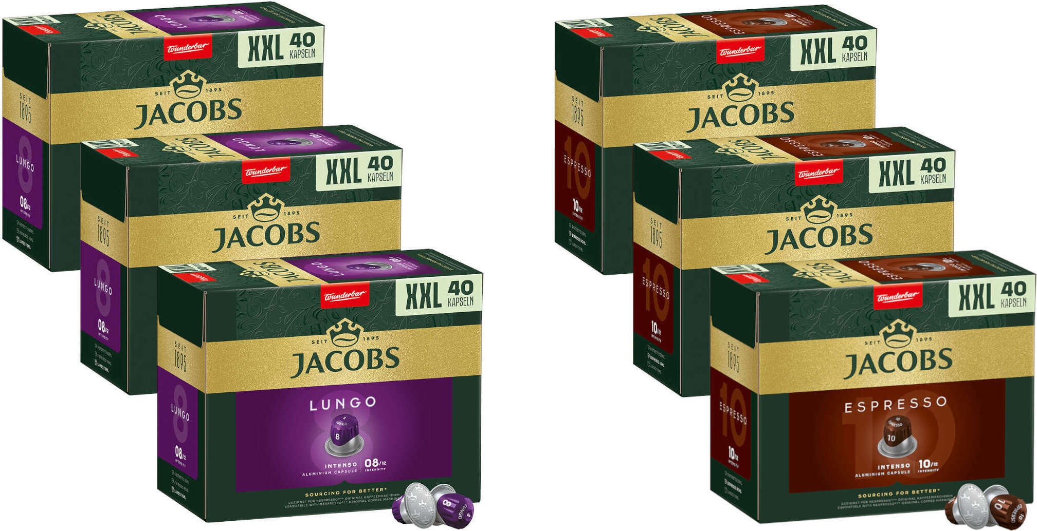 JACOBS Lungo 8 + Espresso 10 Nespresso®* kompatibel - 240